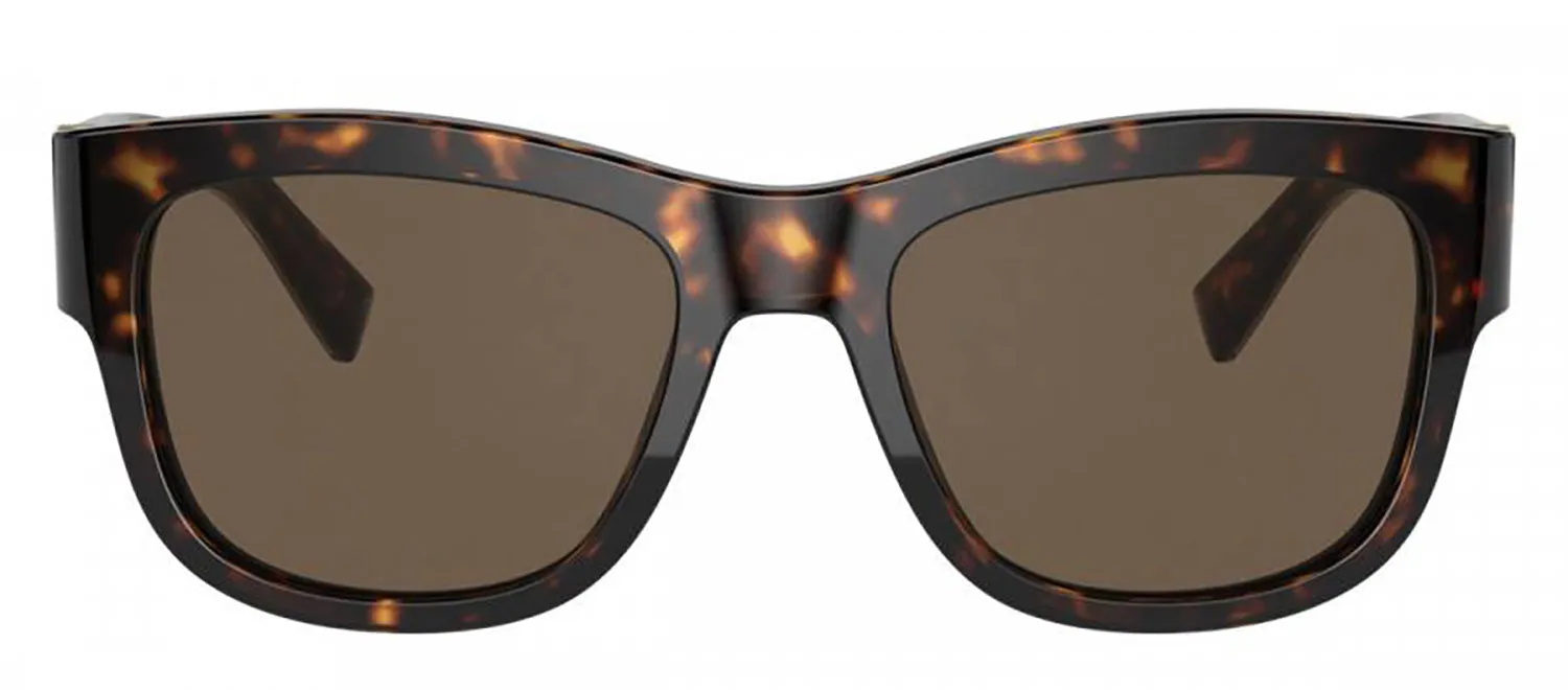 DOLCE & GABBANA DG 4390F 502/73 Square Havana Acetate Sunglasses with Dark Brown Lens sold by Gaffos