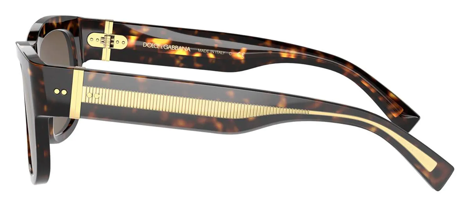 DOLCE & GABBANA DG 4390F 502/73 Square Havana Acetate Sunglasses with Dark Brown Lens sold by Gaffos product image thumbnail 3