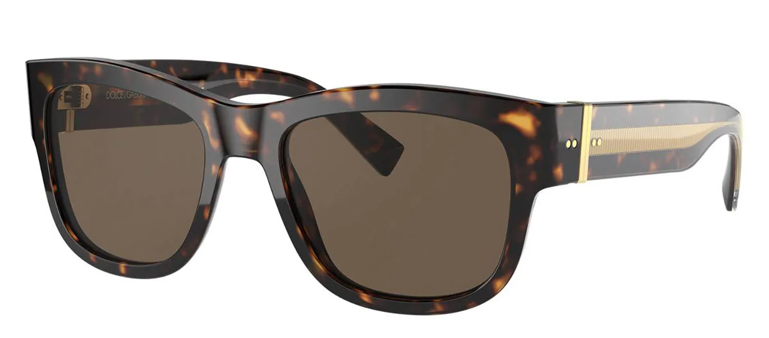DOLCE & GABBANA DG 4390F 502/73 Square Havana Acetate Sunglasses with Dark Brown Lens sold by Gaffos product image thumbnail 2