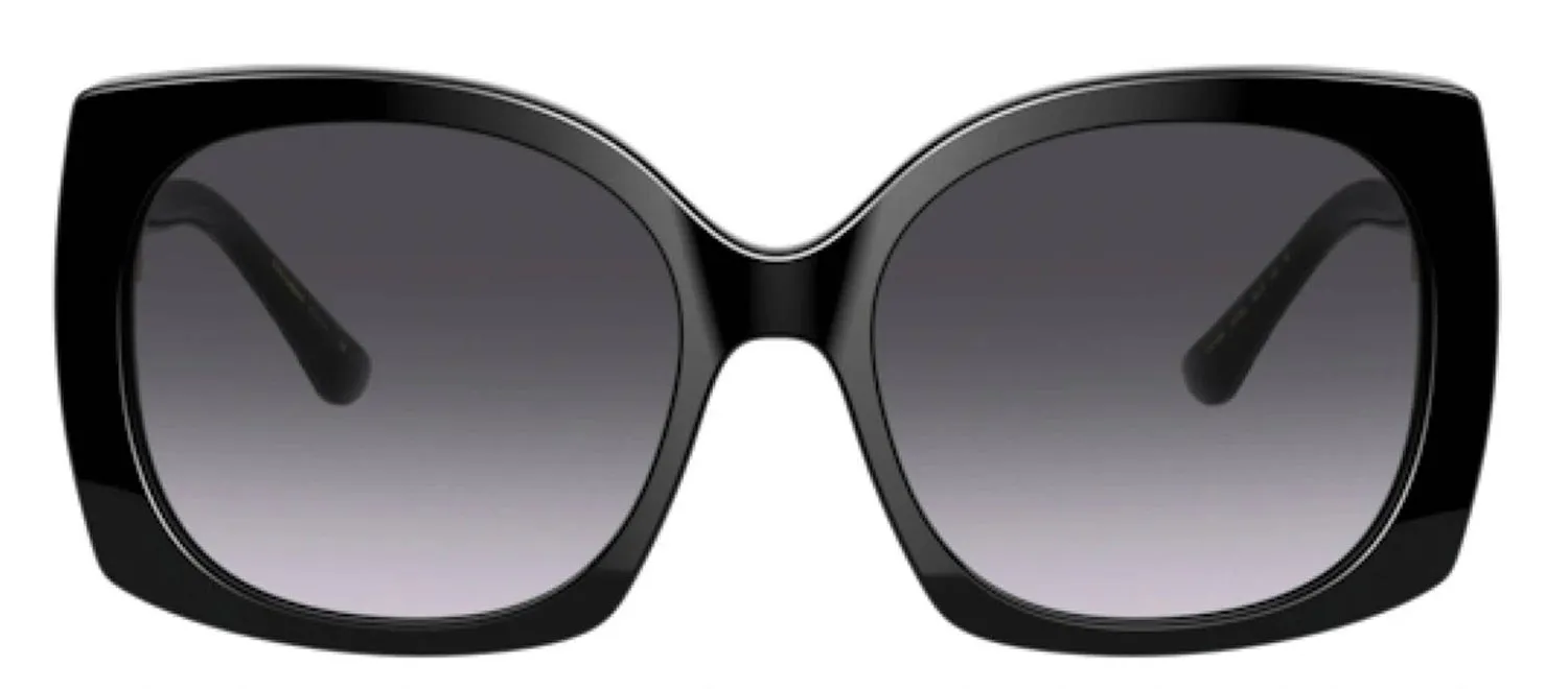 DOLCE & GABBANA DG 4385F 501/8G Square Black Acetate Sunglasses with Light Grey Gradient Black Lens sold by Gaffos