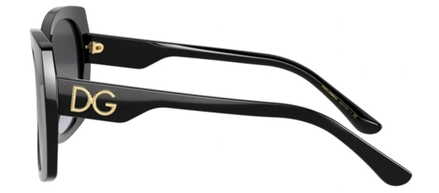 DOLCE & GABBANA DG 4385F 501/8G Square Black Acetate Sunglasses with Light Grey Gradient Black Lens sold by Gaffos product image thumbnail 3
