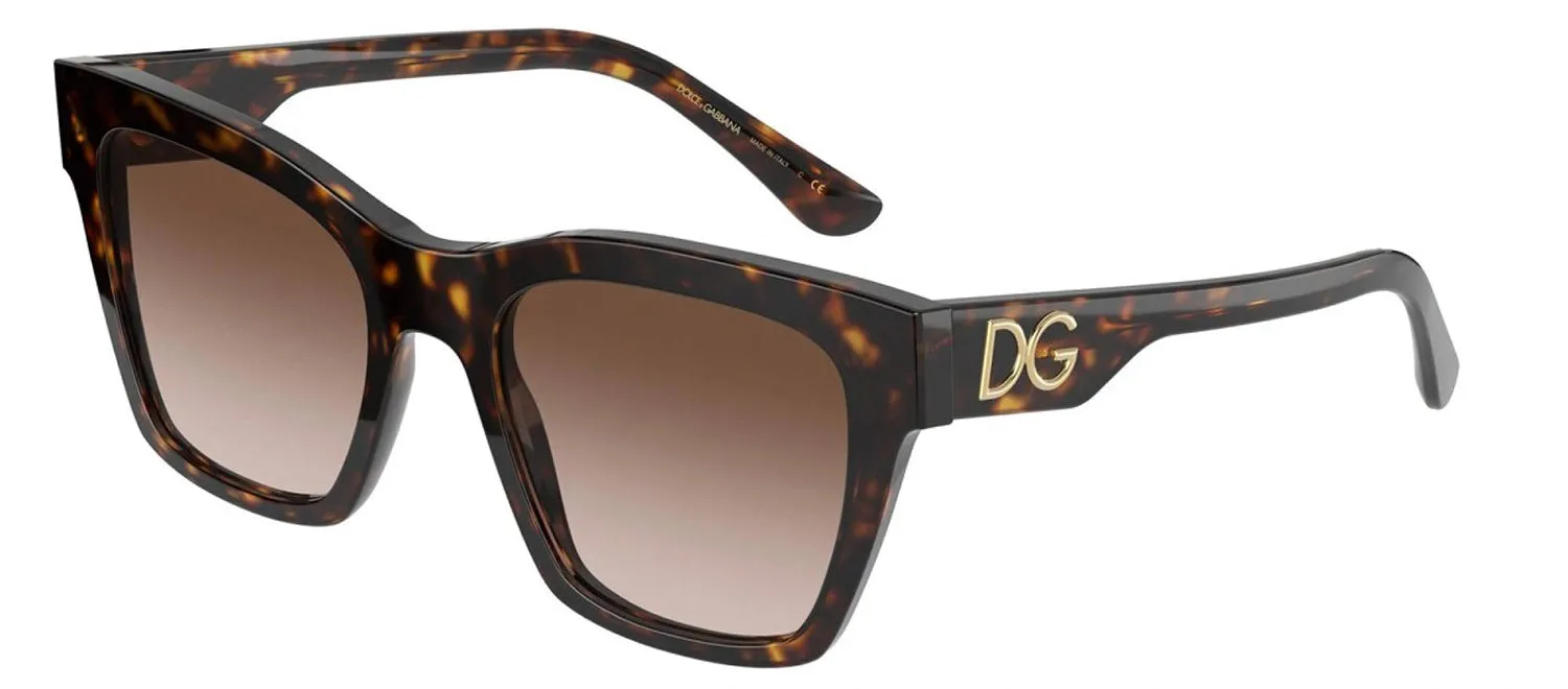 DOLCE & GABBANA DG 4384 502/13 Square Havana Acetate Sunglasses with Gradient Brown Lens sold by Gaffos product image thumbnail 2