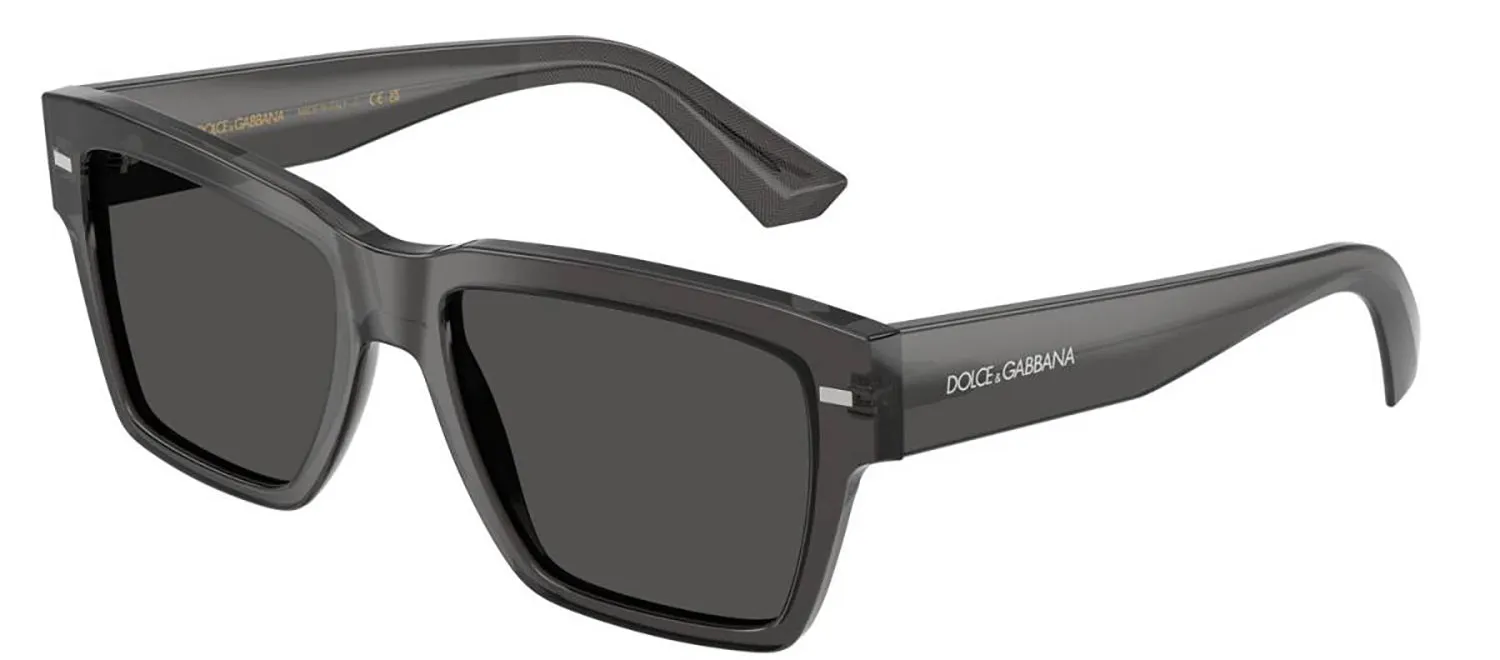 DOLCE & GABBANA DG 4431 316087 Square Transparent Grey Acetate Sunglasses with Dark Grey Lens sold by Gaffos product image thumbnail 2