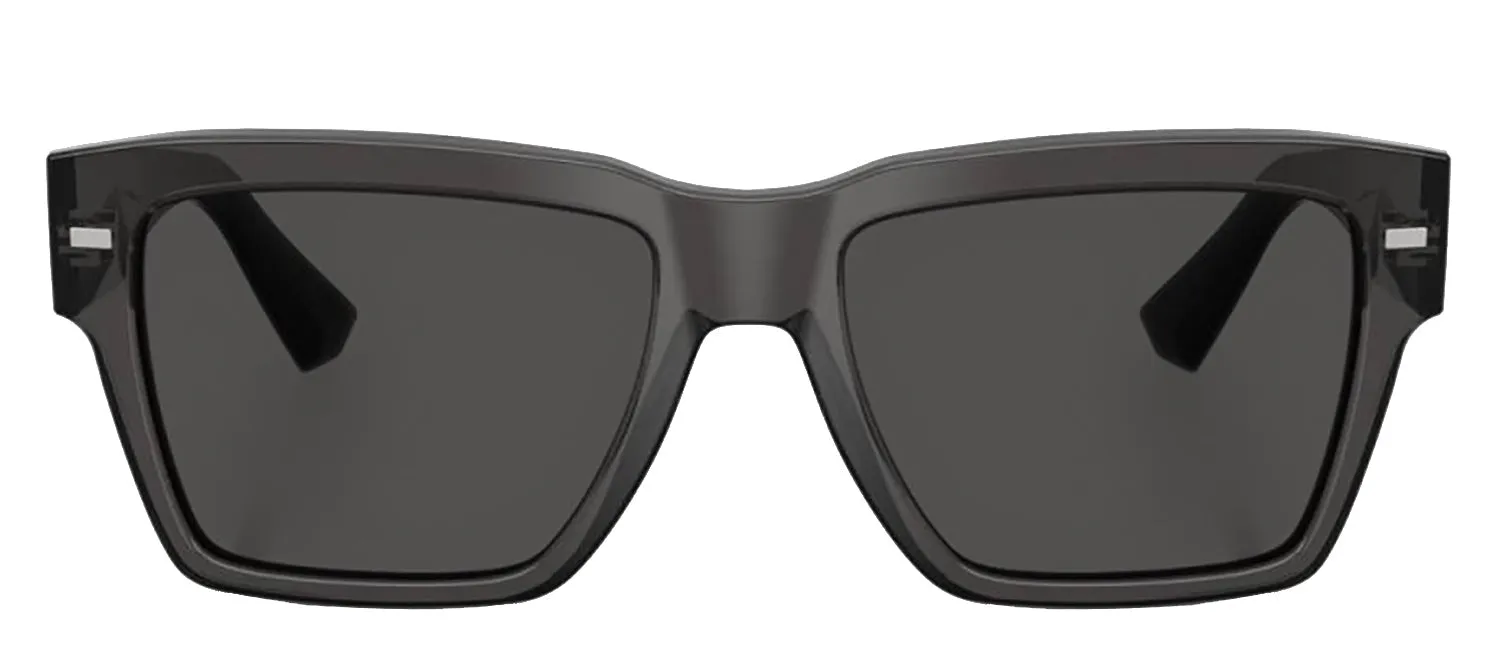 DOLCE & GABBANA DG 4431 316087 Square Transparent Grey Acetate Sunglasses with Dark Grey Lens sold by Gaffos