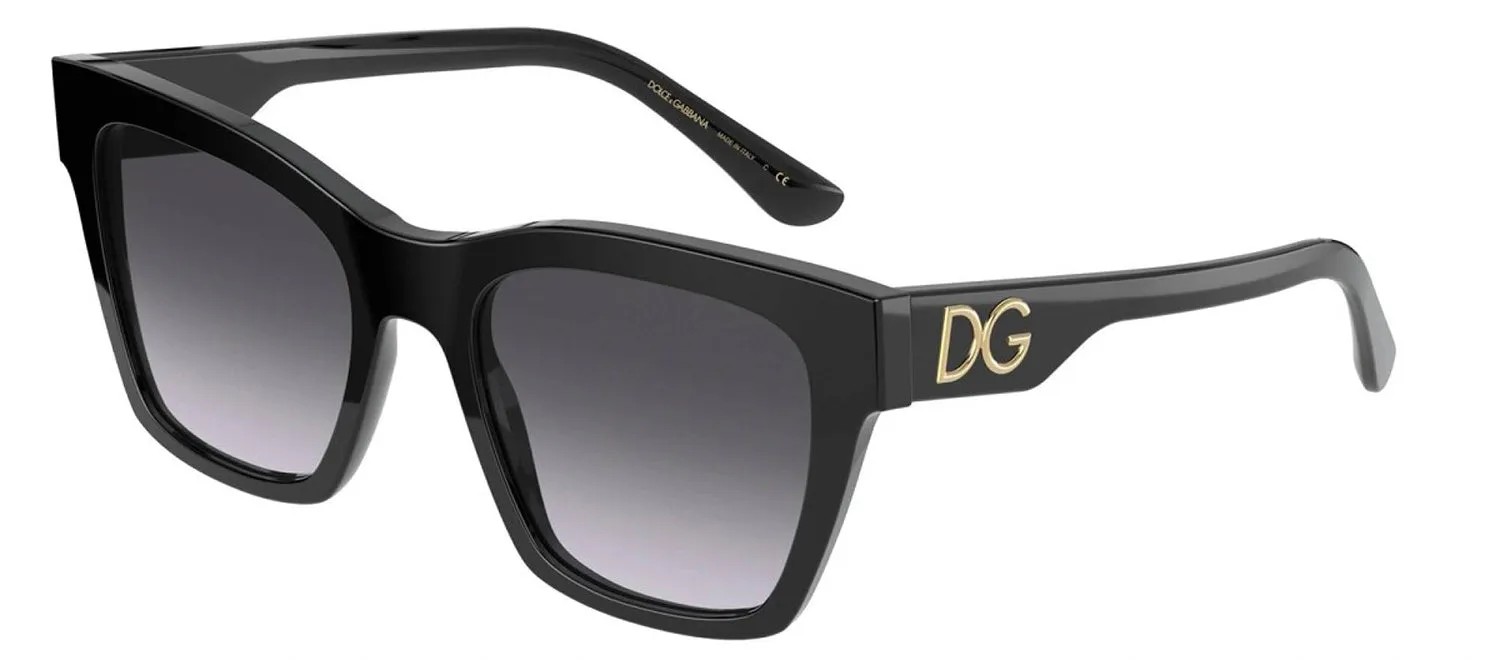DOLCE & GABBANA DG 4384 501/8G Square Black Acetate Sunglasses with Grey Gradient Lens sold by Gaffos product image thumbnail 2