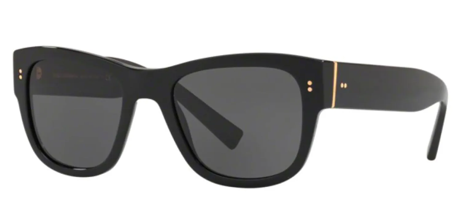 DOLCE & GABBANA DG 4338 501/87 Square Black Acetate Sunglasses with Dark Grey Lens sold by Gaffos product image thumbnail 2