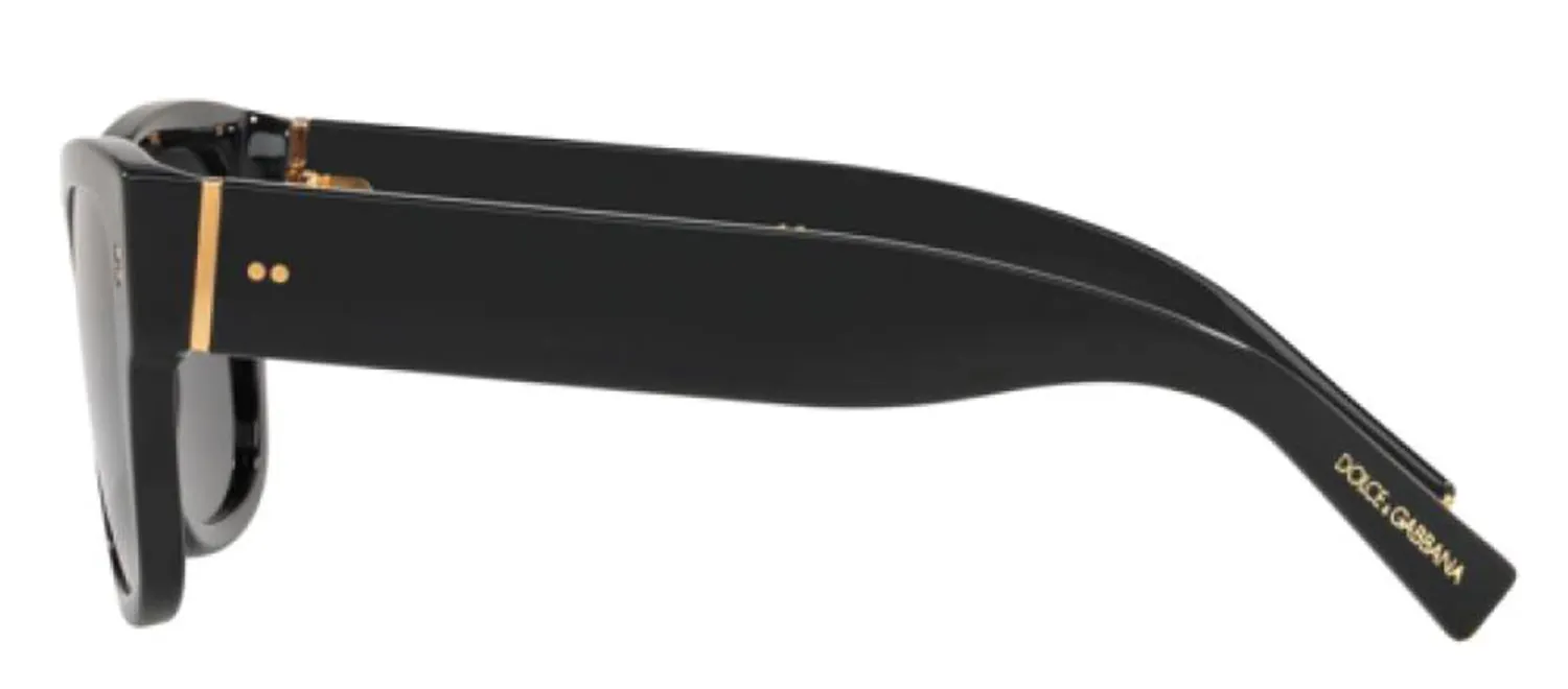 DOLCE & GABBANA DG 4338 501/87 Square Black Acetate Sunglasses with Dark Grey Lens sold by Gaffos product image thumbnail 3