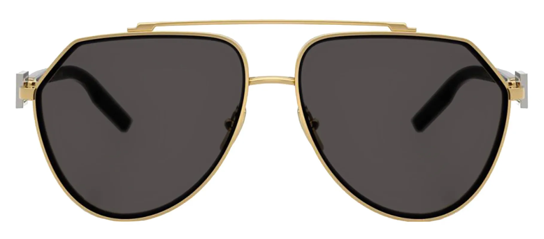 DOLCE & GABBANA DG 2315 02/87 Pilot Gold Metal Sunglasses with Dark Grey Lens sold by Gaffos