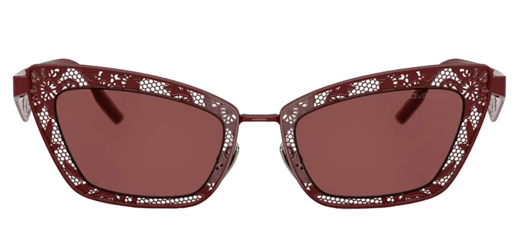 DOLCE & GABBANA DG 2311 131975 Cat Eye Bordeaux Steel Sunglasses with Dark Violet Lens sold by Gaffos