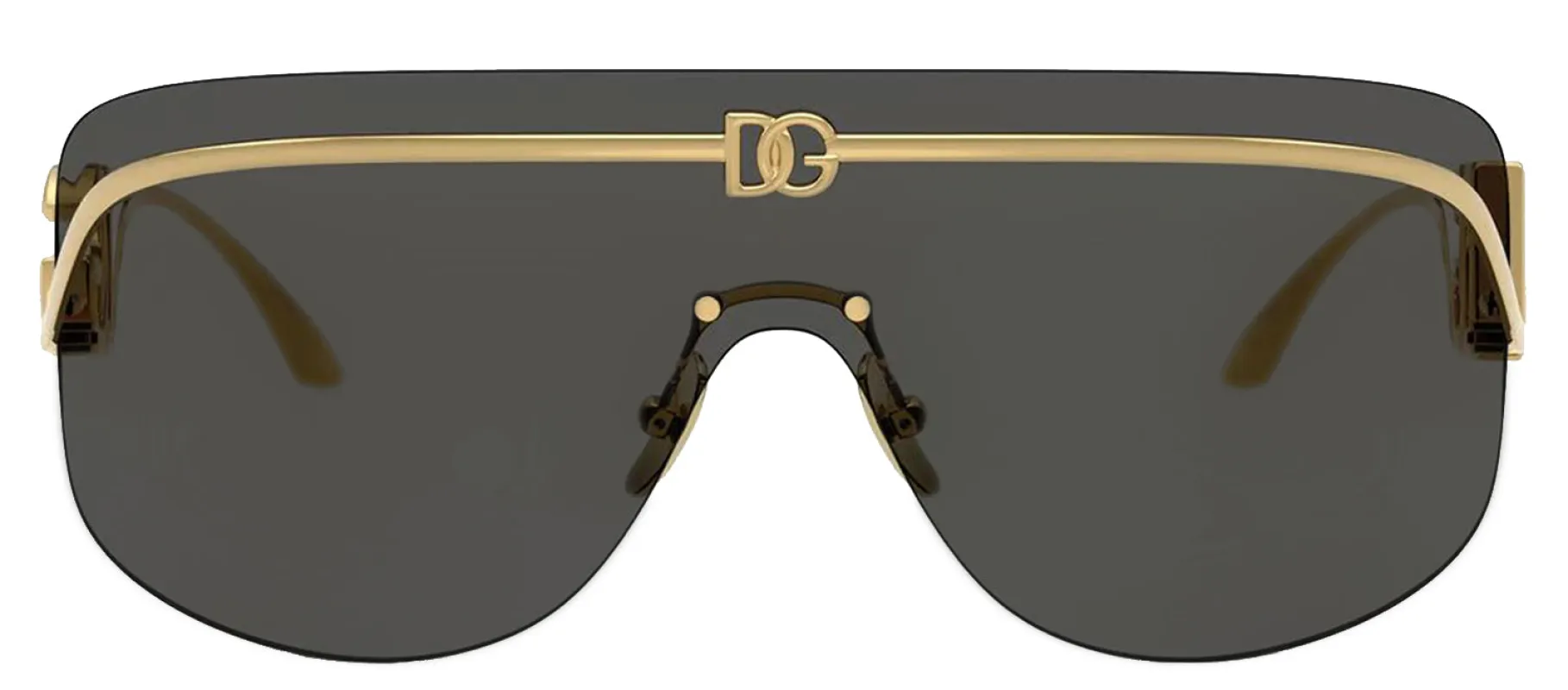 DOLCE & GABBANA DG 2320 02/87 Pillow Gold Metal Sunglasses with Dark Grey Lens sold by Gaffos