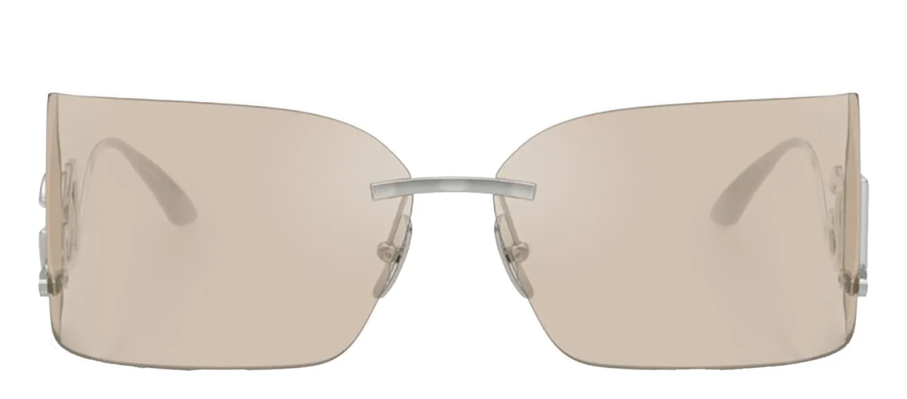 DOLCE & GABBANA DG 2319 05/6G Rectangle Silver Metal Sunglasses with Ivory Mirror Flash Lens sold by Gaffos