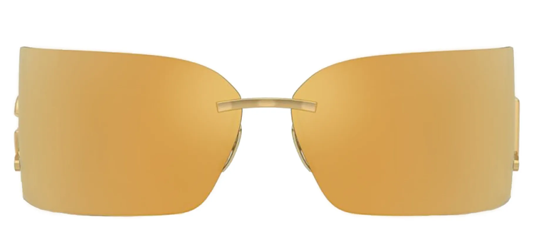 DOLCE & GABBANA DG 2319 02/5A Rectangle Gold Metal Sunglasses with Brown Mirror Gold Lens sold by Gaffos