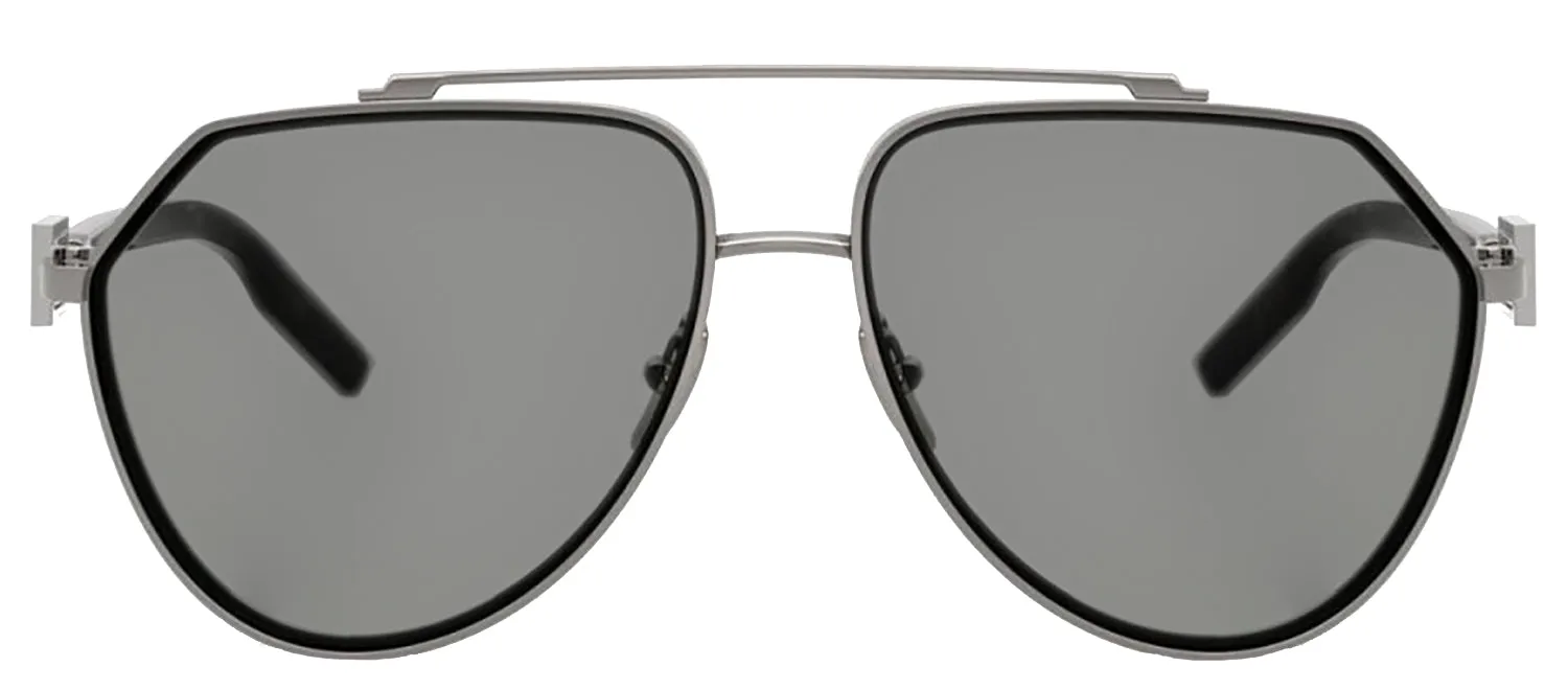 DOLCE & GABBANA DG 2315 04/1 Pilot Gunmetal Metal Sunglasses with Grey Lens sold by Gaffos