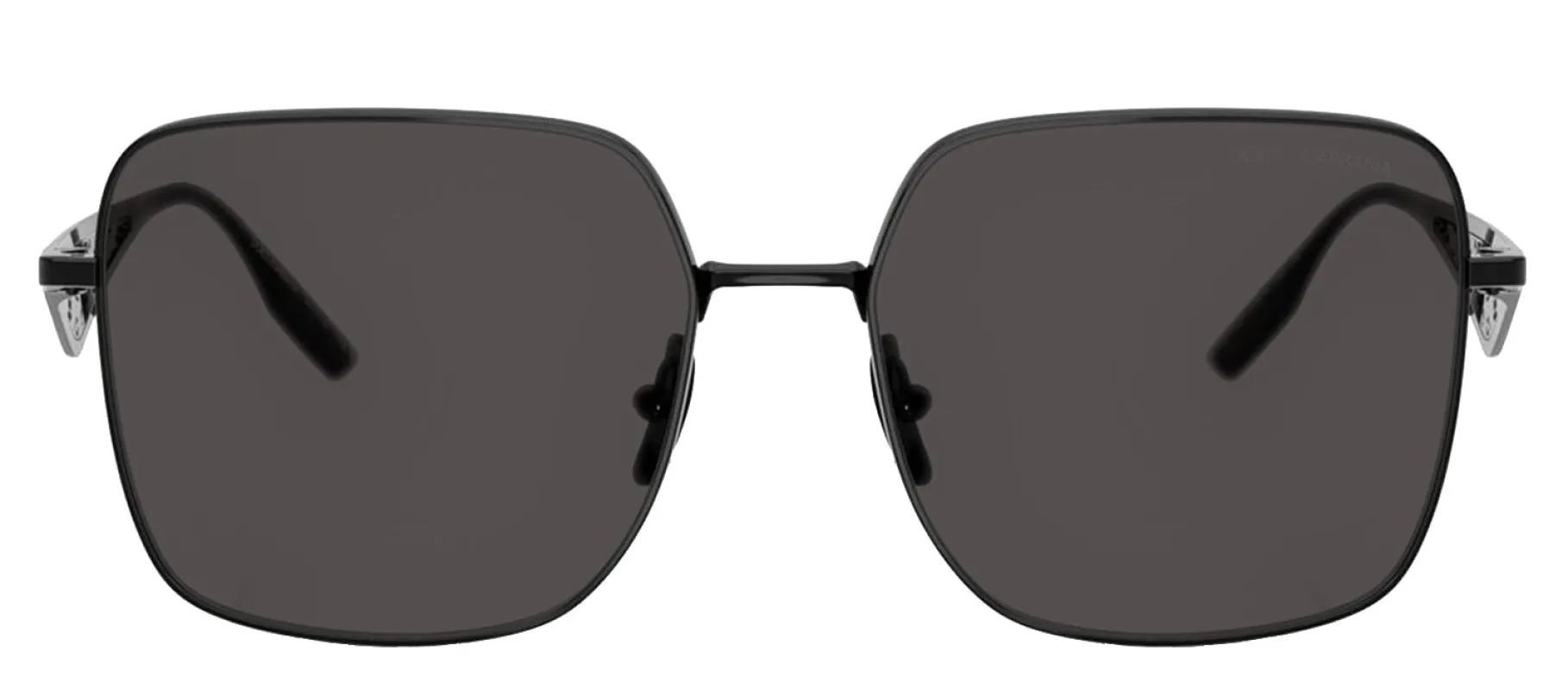 DOLCE & GABBANA DG 2310 01/87 Square Black Metal Sunglasses with Dark Grey Lens sold by Gaffos