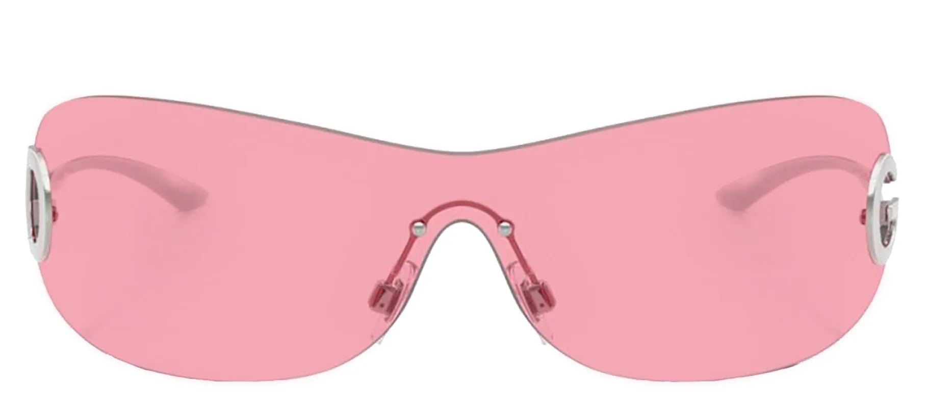 DOLCE & GABBANA DG 2308 05/84 Butterfly Silver Metal Sunglasses with Pink Lens sold by Gaffos