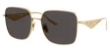 DOLCE & GABBANA DG 2310 02/87 Square Gold Metal Sunglasses with Dark Grey Lens sold by Gaffos
