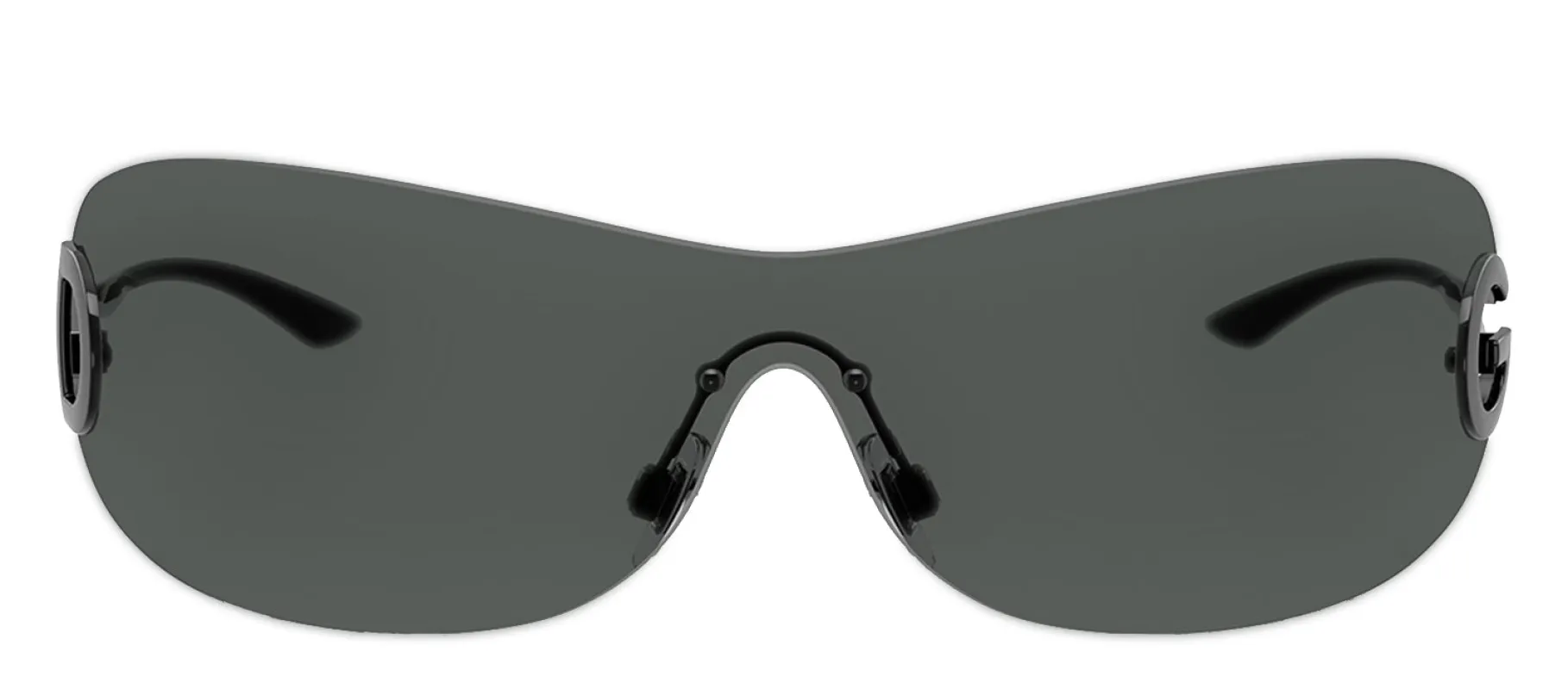 DOLCE & GABBANA DG 2308 01/87 Butterfly Black Metal Sunglasses with Dark Grey Lens sold by Gaffos