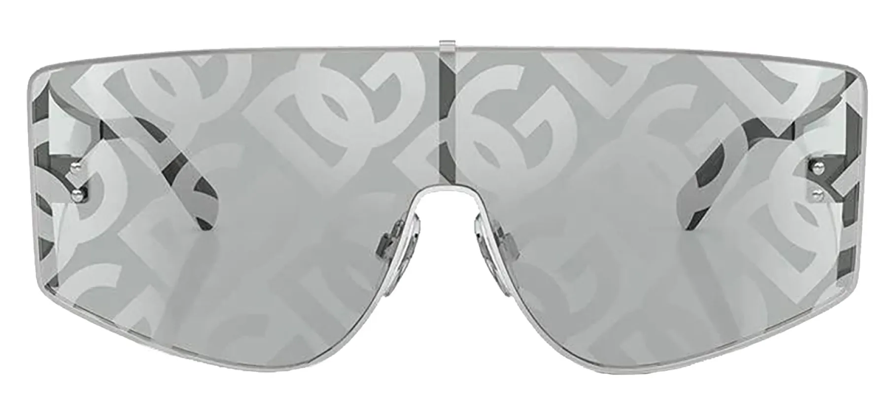 DOLCE & GABBANA DG 2305 05/AL Rectangle Silver Metal Sunglasses with Silver Lens sold by Gaffos