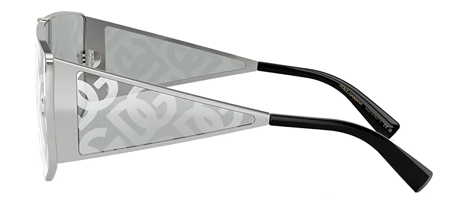 DOLCE & GABBANA DG 2305 05/AL Rectangle Silver Metal Sunglasses with Silver Lens sold by Gaffos product image thumbnail 3