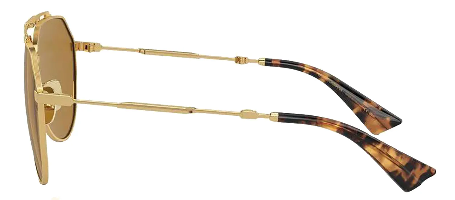 DOLCE & GABBANA DG 2302 02/53 Pilot Gold Metal Sunglasses with Brown Lens sold by Gaffos product image thumbnail 3
