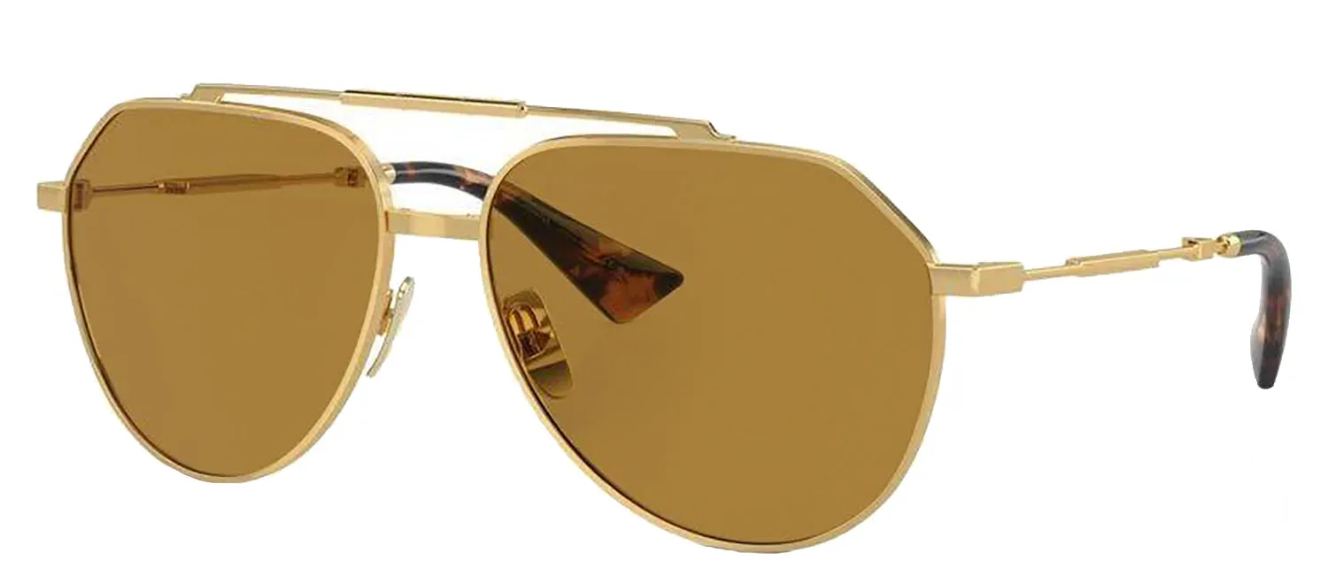 DOLCE & GABBANA DG 2302 02/53 Pilot Gold Metal Sunglasses with Brown Lens sold by Gaffos product image thumbnail 2