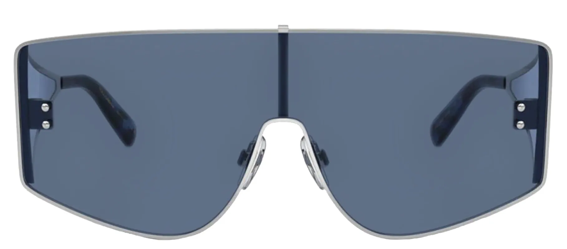 DOLCE & GABBANA DG 2305 05/80 Rectangle Silver Metal Sunglasses with Dark Blue Lens sold by Gaffos