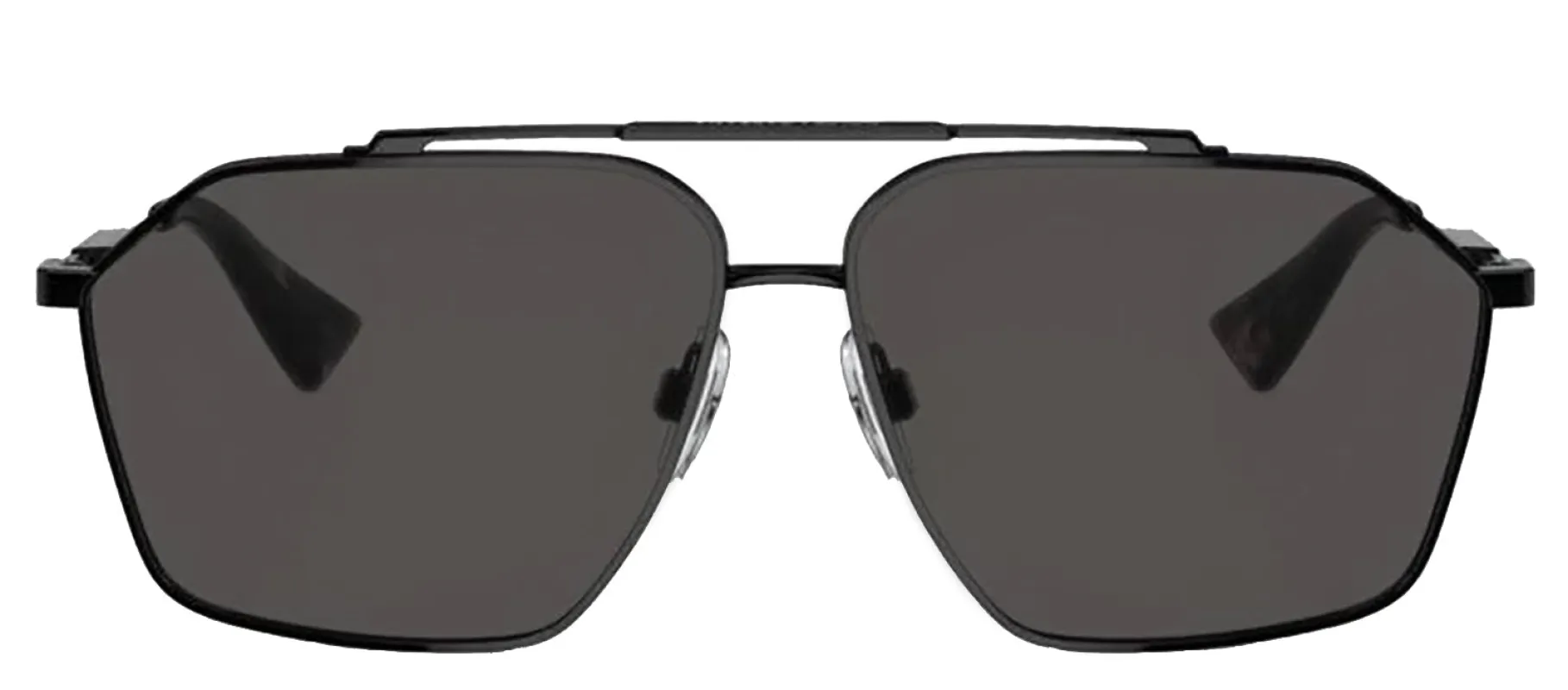 DOLCE & GABBANA DG 2303 01/87 Pilot Black Metal Sunglasses with Dark Grey Lens sold by Gaffos
