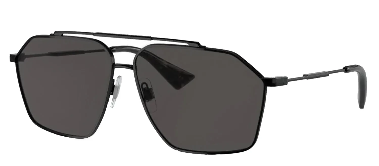 DOLCE & GABBANA DG 2303 01/87 Pilot Black Metal Sunglasses with Dark Grey Lens sold by Gaffos product image thumbnail 2