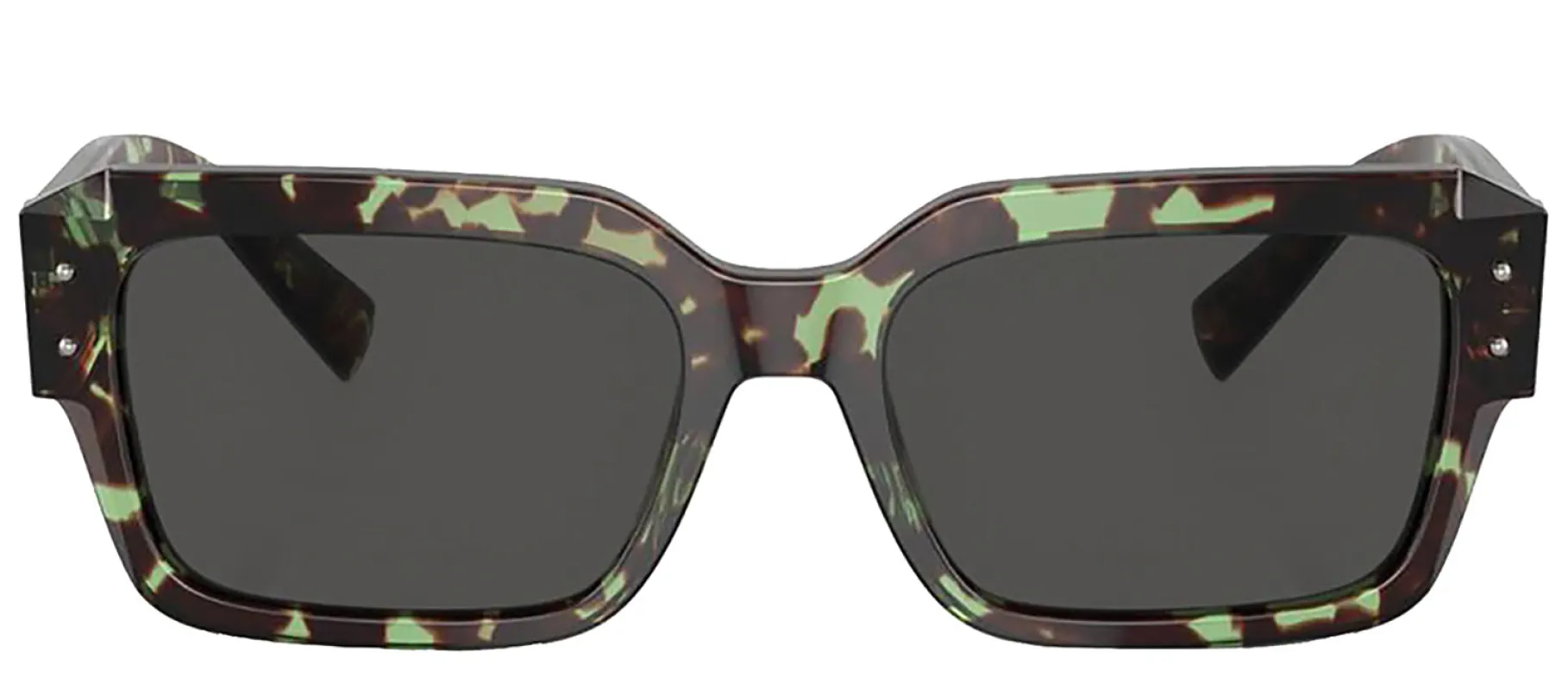 DOLCE & GABBANA DG 4460 343287 Square Havana Green Acetate Sunglasses with Dark Grey Lens sold by Gaffos