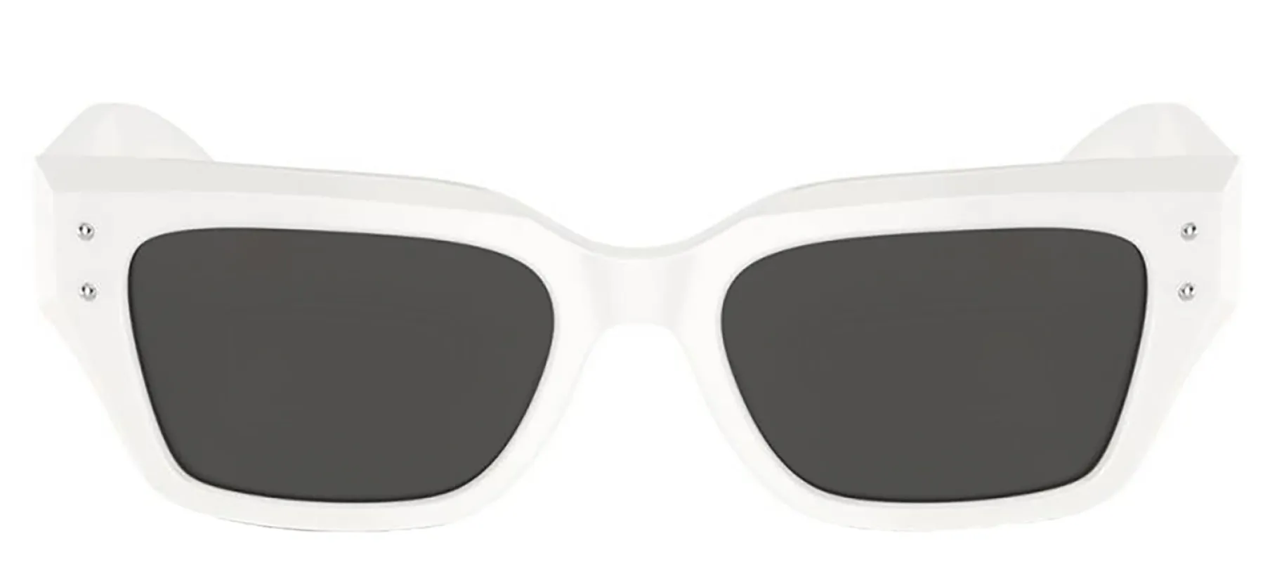 DOLCE & GABBANA DG 4462F 331287 Cat Eye White Acetate Sunglasses with Dark Grey Lens sold by Gaffos