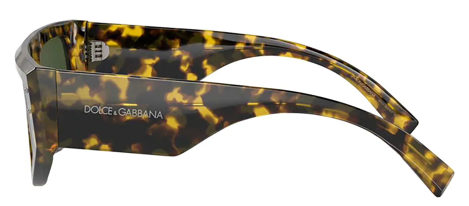 DOLCE & GABBANA DG 4461 343371 Rectangle Havana Yellow Acetate Sunglasses with Dark Green Lens sold by Gaffos product image thumbnail 3