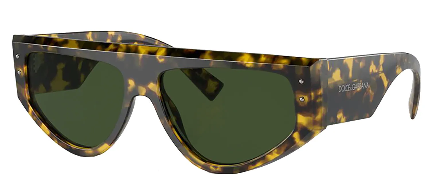 DOLCE & GABBANA DG 4461 343371 Rectangle Havana Yellow Acetate Sunglasses with Dark Green Lens sold by Gaffos product image thumbnail 2
