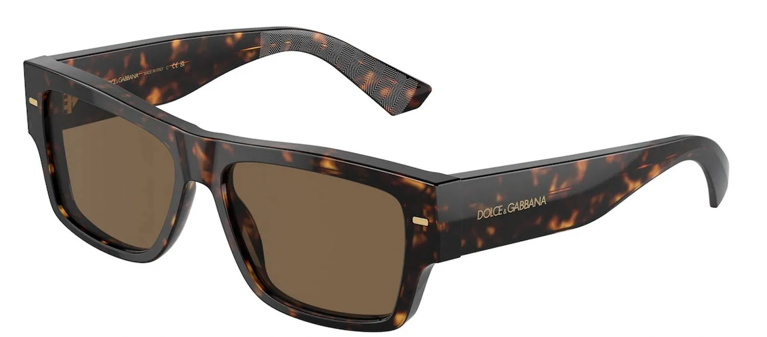 DOLCE & GABBANA DG 4451 502/73 Rectangle Havana Acetate Sunglasses with Dark Brown Lens sold by Gaffos product image thumbnail 2