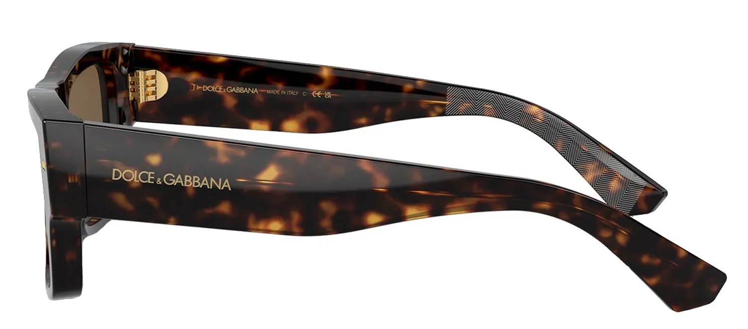 DOLCE & GABBANA DG 4451 502/73 Rectangle Havana Acetate Sunglasses with Dark Brown Lens sold by Gaffos product image thumbnail 3