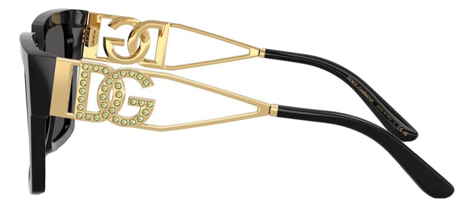 DOLCE & GABBANA DG 4446B 335587 Square Black Acetate Sunglasses with Dark Grey Lens sold by Gaffos product image thumbnail 3
