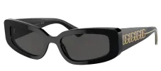 DOLCE & GABBANA DG 4445 335587 Cat Eye Black Acetate Sunglasses with Dark Grey Lens sold by Gaffos