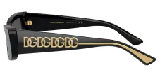 DOLCE & GABBANA DG 4445 335587 Cat Eye Black Acetate Sunglasses with Dark Grey Lens sold by Gaffos
