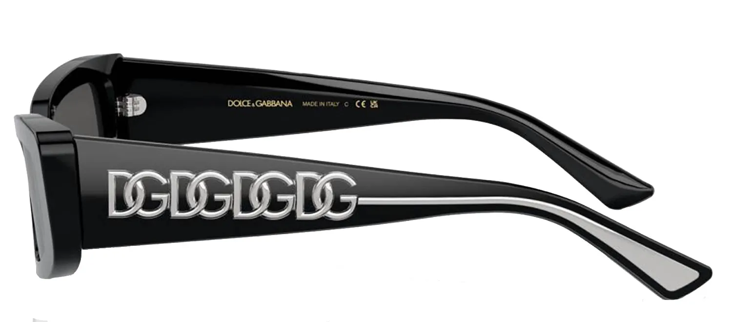 DOLCE & GABBANA DG 4445 501/87 Cat Eye Black Acetate Sunglasses with Dark Grey Lens sold by Gaffos product image thumbnail 3