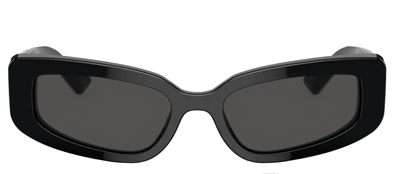 DOLCE & GABBANA DG 4445 501/87 Cat Eye Black Acetate Sunglasses with Dark Grey Lens sold by Gaffos