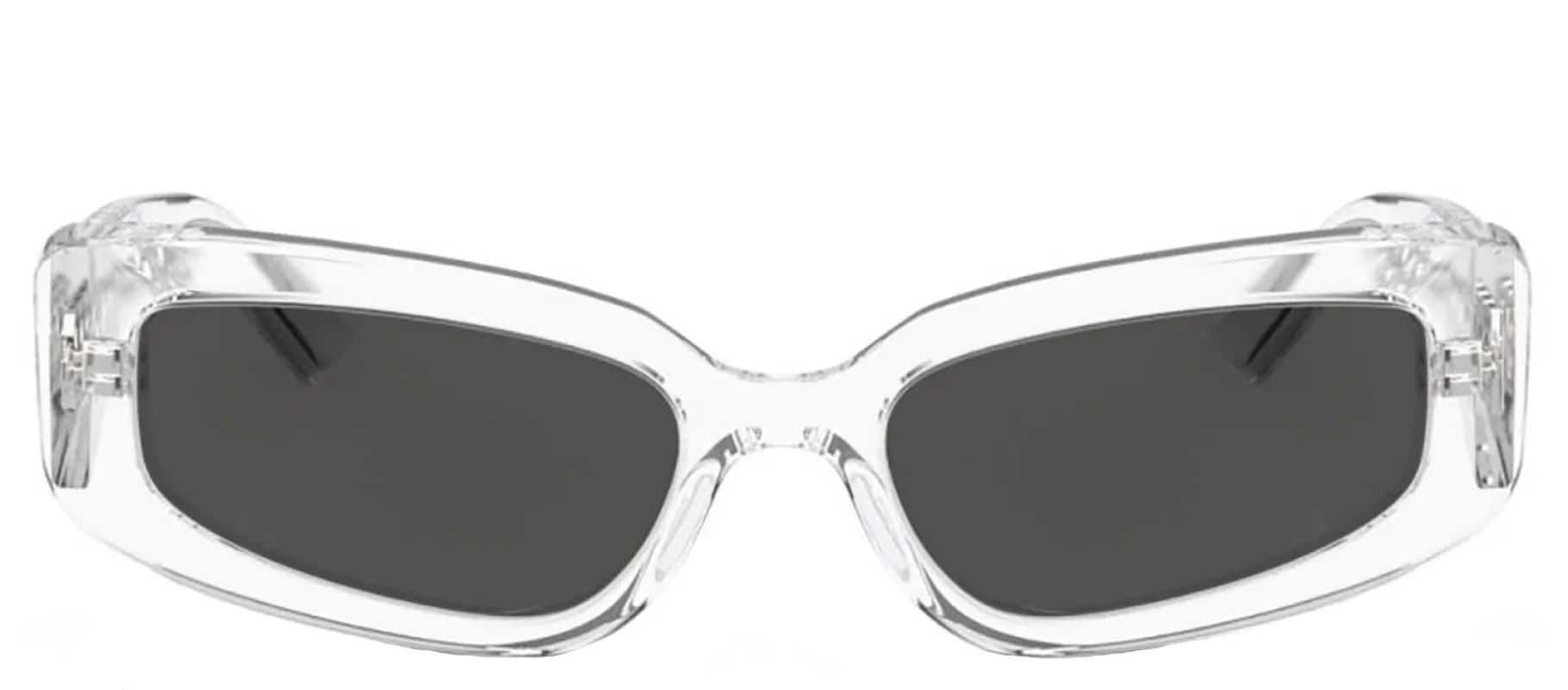 DOLCE & GABBANA DG 4445 313387 Cat Eye Crystal Acetate Sunglasses with Dark Grey Lens made by Dolce & Gabanna