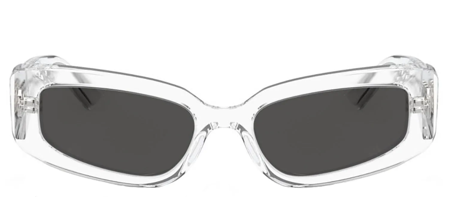 DOLCE & GABBANA DG 4445 313387 Cat Eye Crystal Acetate Sunglasses with Dark Grey Lens sold by Gaffos