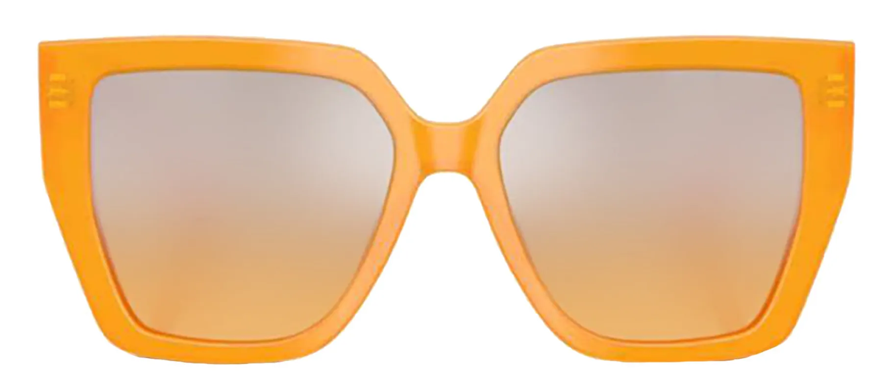 DOLCE & GABBANA DG 4438 30467H Square Opal Orange Acetate Sunglasses with Orange Mirror Silver Gradient Lens sold by Gaffos
