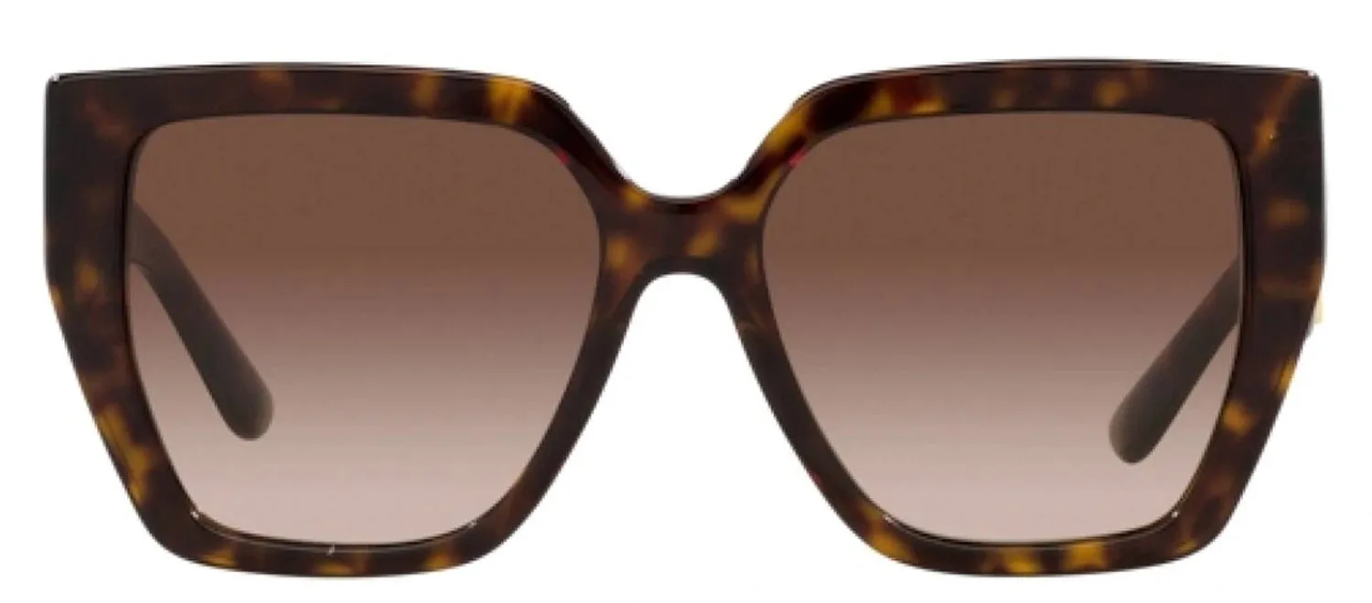 DOLCE & GABBANA DG 4438F 502/13 Square Havana Acetate Sunglasses with Gradient Brown Lens sold by Gaffos