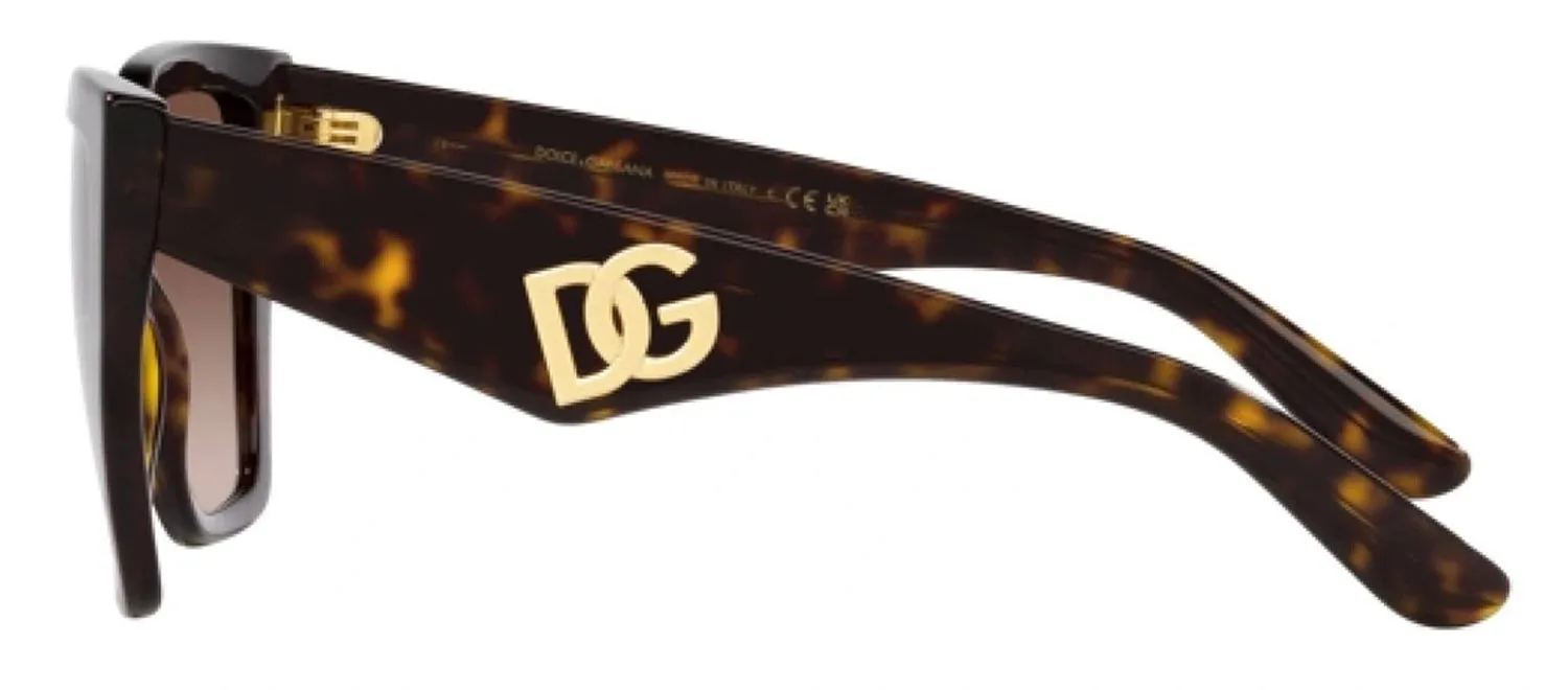 DOLCE & GABBANA DG 4438F 502/13 Square Havana Acetate Sunglasses with Gradient Brown Lens sold by Gaffos product image thumbnail 3