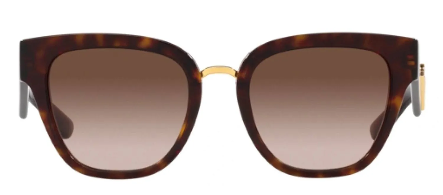DOLCE & GABBANA DG 4437F 502/13 Butterfly Havana Acetate Sunglasses with Gradient Brown Lens sold by Gaffos