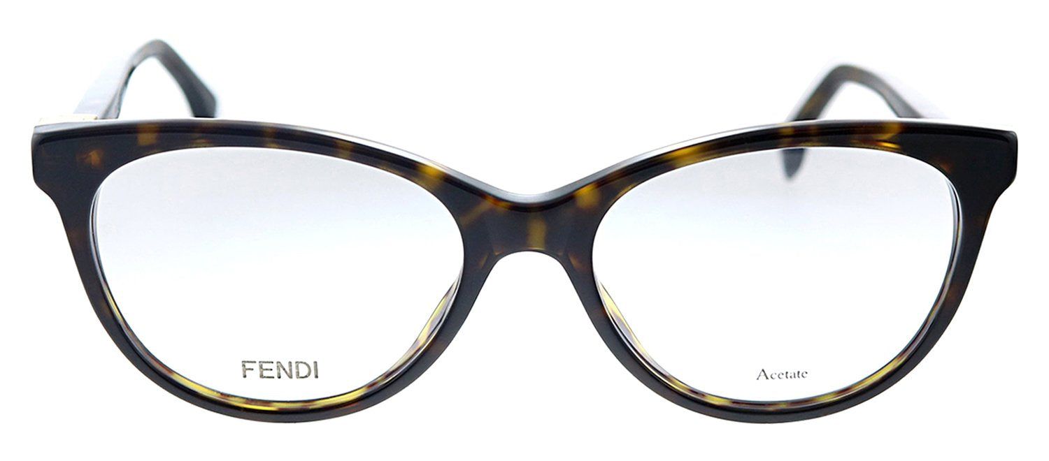 Fendi FF 0201 086 Cat-Eye Plastic Havana Eyeglasses with Demo Lens sold by Gaffos