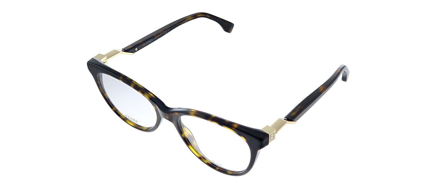 Fendi FF 0201 086 Cat-Eye Plastic Havana Eyeglasses with Demo Lens sold by Gaffos product image thumbnail 2