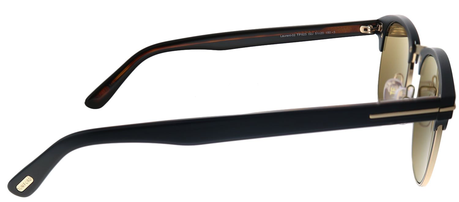 Tom Ford TF 623 02J Round Plastic Black Sunglasses with Brown Lens sold by Gaffos product image thumbnail 3