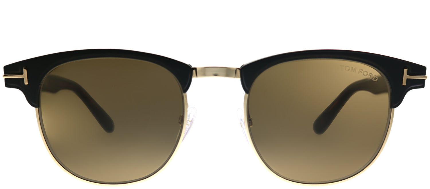 Tom Ford TF 623 02J Round Plastic Black Sunglasses with Brown Lens sold by Gaffos