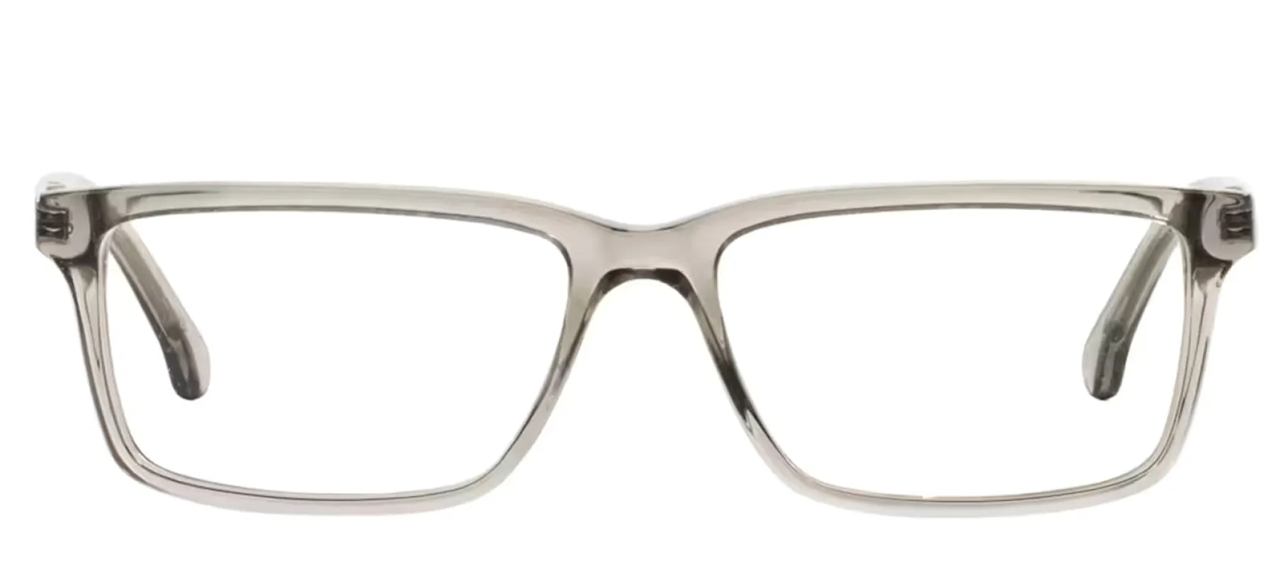 Brooks Brothers BB 2019 6074 Rectangle Plastic Grey Eyeglasses with Logo Stamped Demo Lenses sold by Gaffos